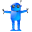 Blue Robot Icon 32x32 png